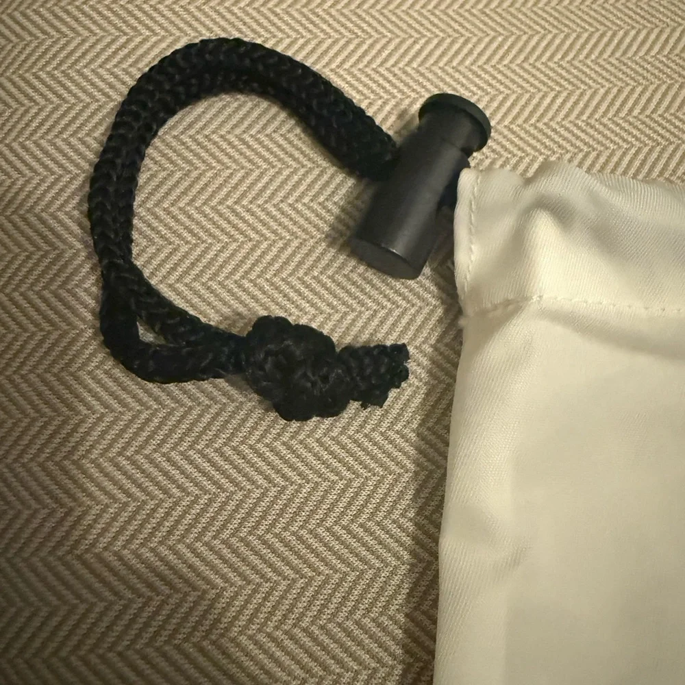 Lululemon Two-Tone Black and White Drawstring Dust Bag